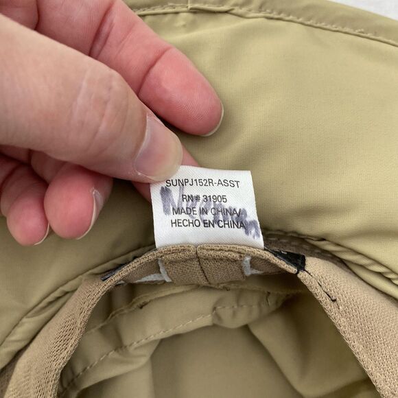 Panama Jack Hat Wide Brim Safari Boonie Mesh Vent Flap Strap Back Tan Mens S/M - Picture 11 of 12